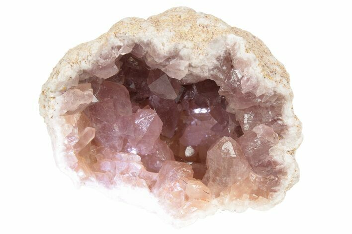 Sparkly, Pink Amethyst Geode Half - Argentina #235163